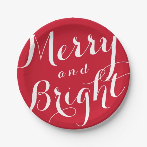 Merry and Bright Holiday Paper Plates