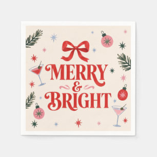 Merry and Bright Holiday Party Napkins