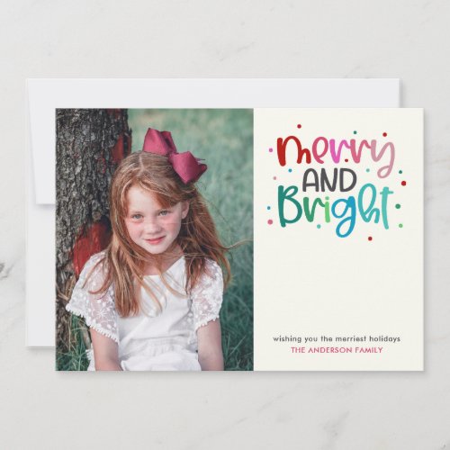 Merry and Bright Holiday Photo Card