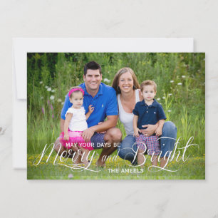 Merry and Bright Holiday Photo Card