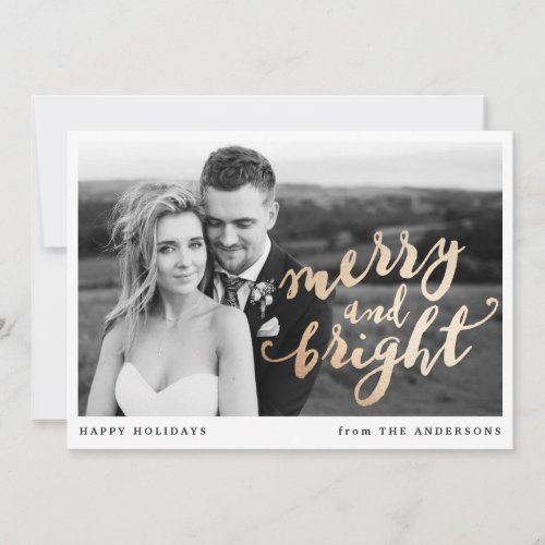 Merry and Bright  Holiday Photo Card