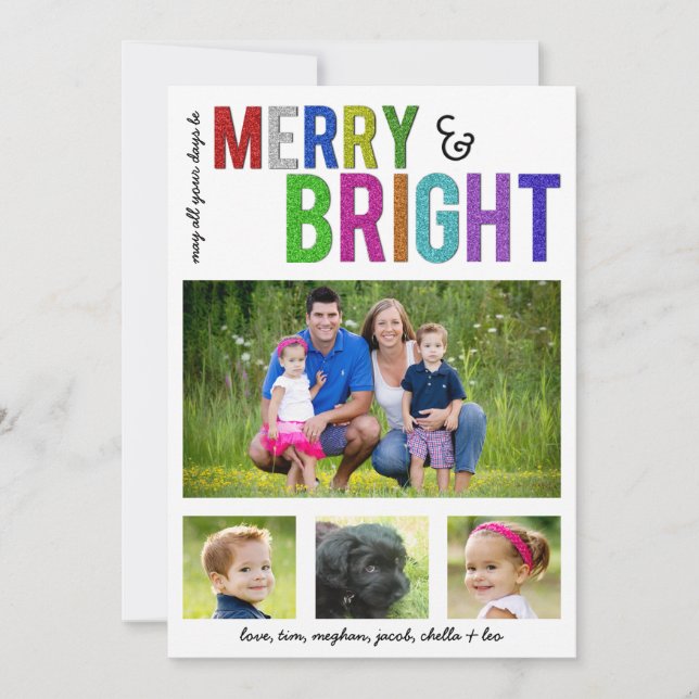 Merry and Bright | Holiday Photo Card (Front)