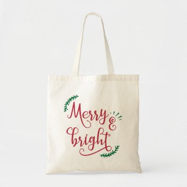 merry and bright Holiday Tote Bag