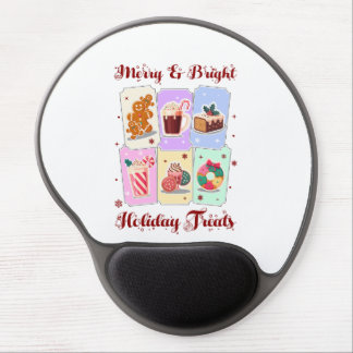 Merry and Bright Holiday Treats Christmas Dessert Gel Mouse Pad