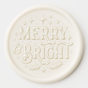 Merry and Bright Holiday Wax Seal Sticker