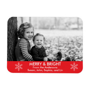 Merry and Bright Holiday Wishes Magnet