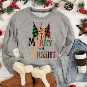  Merry and Bright Holidays Christmas Trees   Sweat Sweatshirt