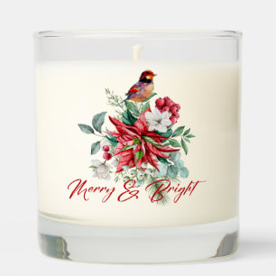 Merry and Bright, Joyful Christmas flowers Flowers Scented Candle
