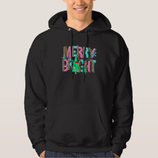 Merry and Bright Leopard Christmas Tree Xmas Holid Hoodie