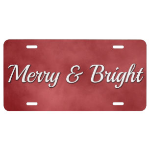 Merry and Bright License Plate
