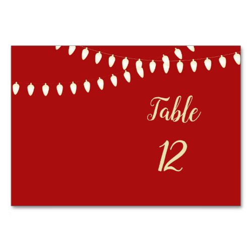 Merry and Bright Lights Table Card