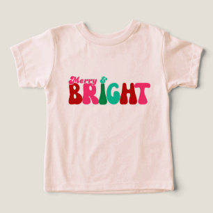 Merry and Bright Maximalist Peach Christmas  Toddler T-shirt