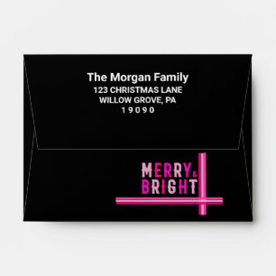 Merry And Bright Merry Christmas Party Envelope