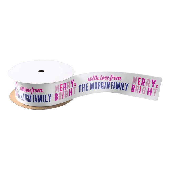 Merry And Bright Merry Christmas Party Ribbon (Spool)