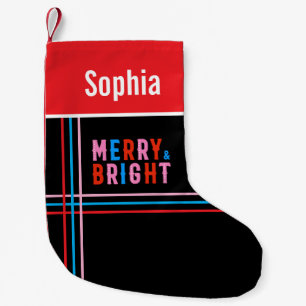 Merry And Bright Merry Christmas Party Small Christmas Stocking