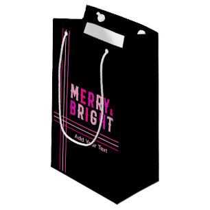 Merry And Bright Merry Christmas Party Small Gift Bag