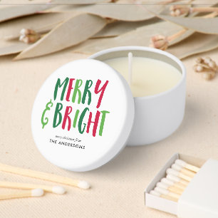 "Merry and Bright"  Mini Candle Favors