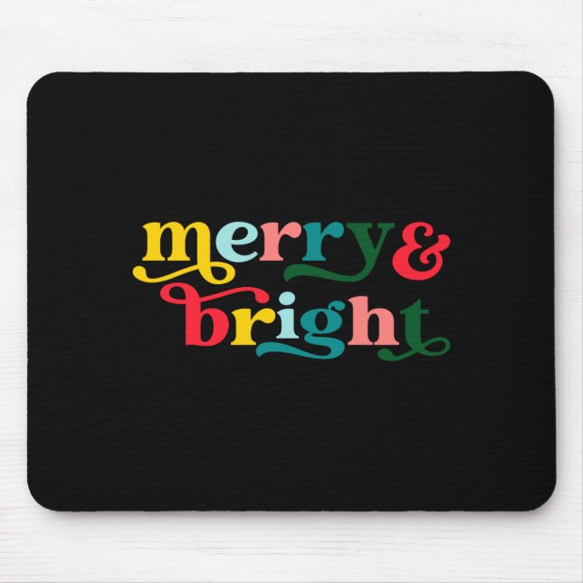 Merry And Bright Modern Christmas Womens  Mouse Pad (Front)
