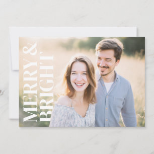 Merry and Bright Modern Holiday Photo Card