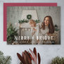 Merry and Bright | Modern Trendy Christmas Photo Holiday Card
