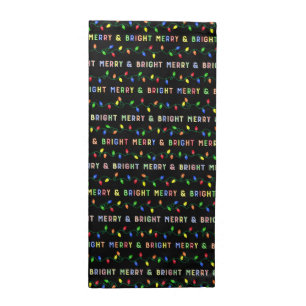 Merry and Bright Multi Christmas Lights Cloth Napkin