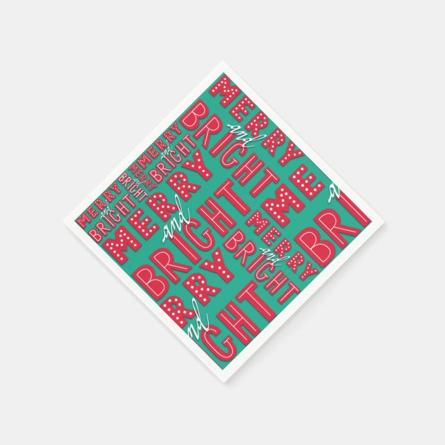 Merry and Bright Napkins (Corner)