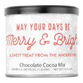 Merry and Bright Neighbor Hostess Gift Hot Chocolate Drink Mix (Front)