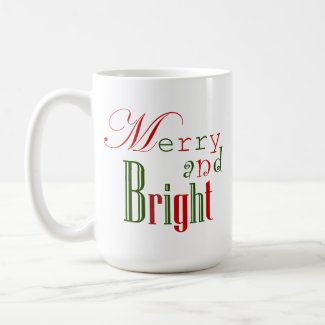 Merry and Bright on White