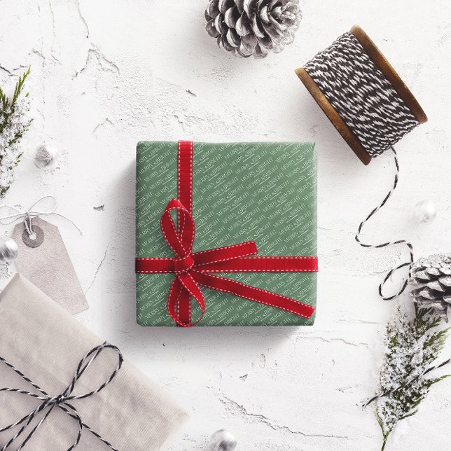 Merry and Bright Personalized Wrapping Paper (Creator Uploaded)