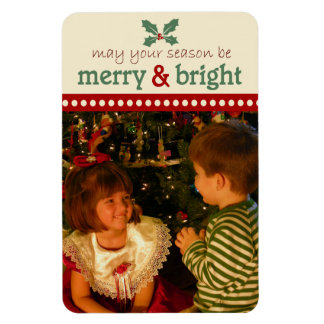 Merry and Bright Photo Flexi Magnet