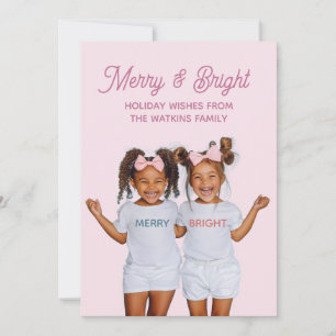 Merry And Bright Photo Holiday Card