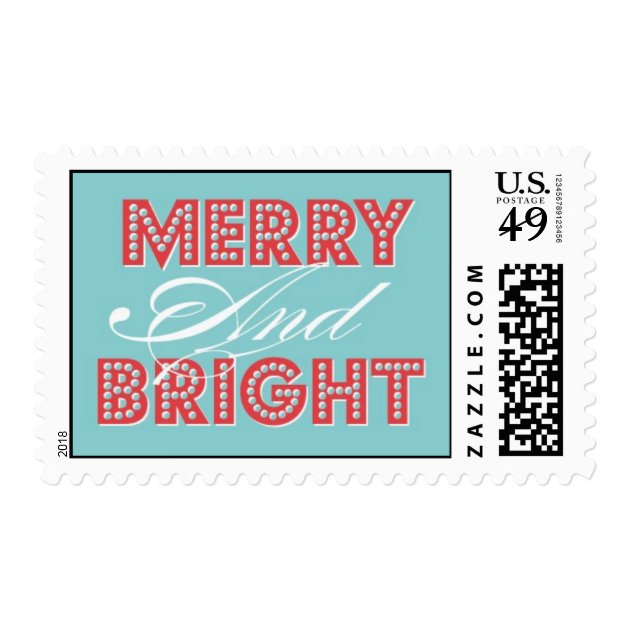 Merry And Bright Postage