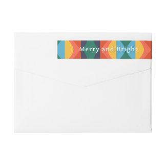 Merry and Bright Rainbow Christmas Wrap Around Label