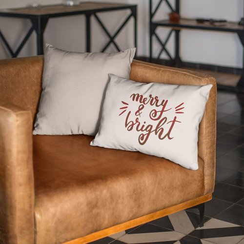Merry and bright _ red accent pillow