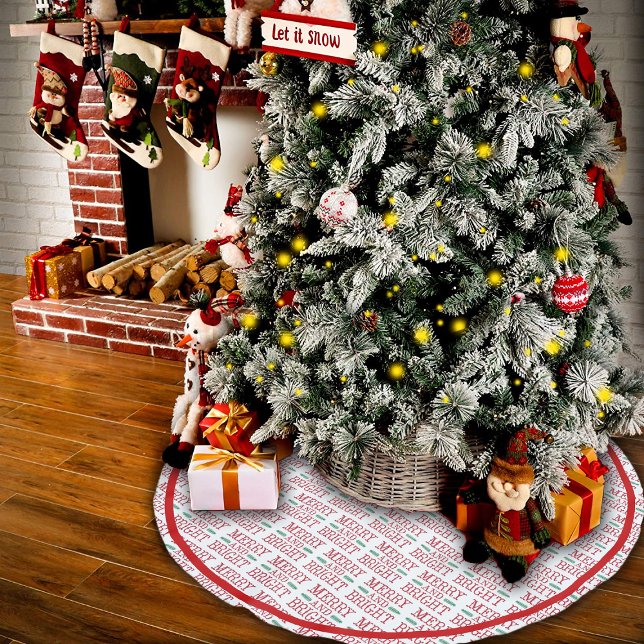 Merry And Bright Red and Green Brushed Polyester Tree Skirt (Creator Uploaded)