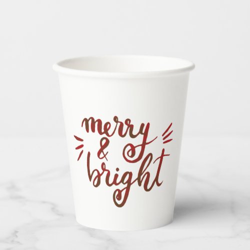 Merry and bright _ red paper cups