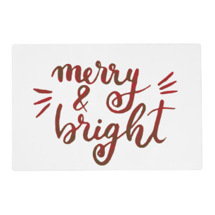 Merry and bright - red placemat