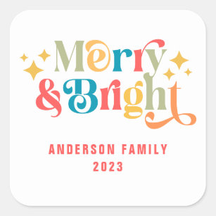 Merry And Bright Coffee Sticker for Sale by shopPosSisions