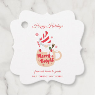 Merry and Bright Santa Hot Cocoa Favor Tags