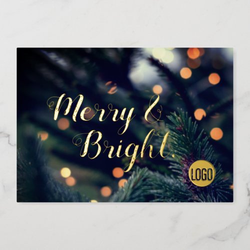 Merry and bright script Pine Holiday lights