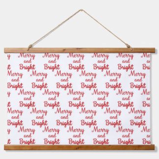 merry and bright seamless hanging tapestry