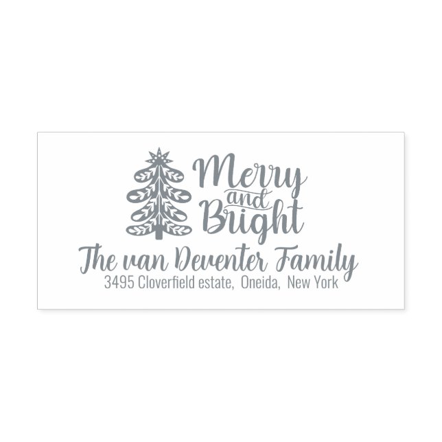 Merry and Bright  Self-inking Stamp (Design)