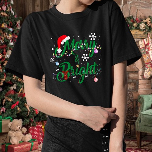 Merry and Bright Shirt Family Christmas T_Shirt