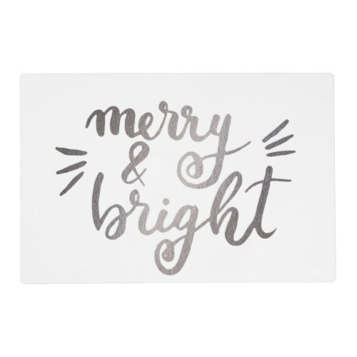 Merry and bright _ silver placemat