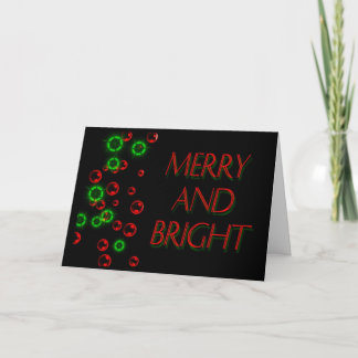 Merry and Bright Sparkle in Red and Green Card