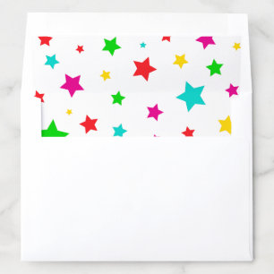 Merry and Bright Stars Christmas Envelope Liner