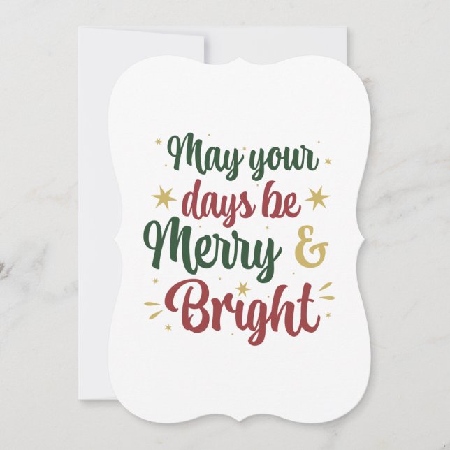 Merry and Bright Stationary - Blank Inside (Front)