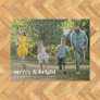 Merry and Bright | Stylish Family Photo Christmas Jigsaw Puzzle