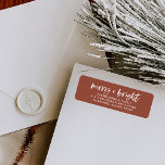 Merry and Bright | Terracotta Boho Christmas Label<br><div class="desc">These modern and stylish Christmas holiday return address labels feature the words "merry   bright" in casual,  trendy white script on a boho terracotta background.</div>