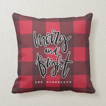 Merry And Bright Throw Pillow by Stacy_Cooke_Art at Zazzle
